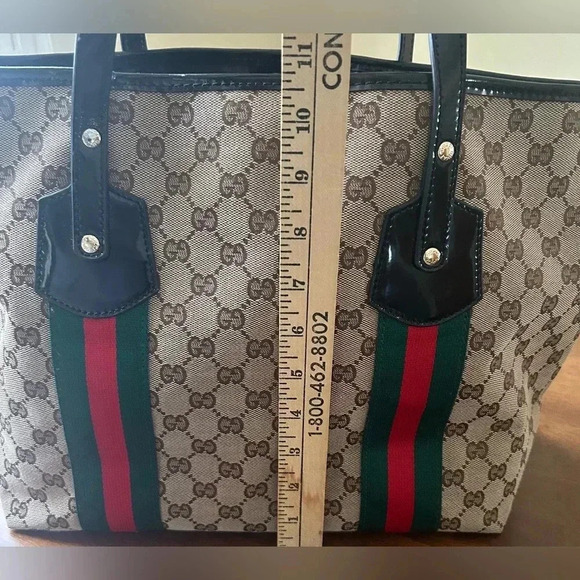 GUCCI Jolie Web Sherry Line Tote Bag GG Canvas Enamel Charms 211975 AUTH… - Picture 15 of 16